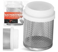 Instalguru Cesta De Succión Para Válvula De Pie 1'' Con Rejilla Acero Inoxidable Y Plástico Filtro Colador Para Bomba De Agua Instalación Fontanería Red Hidráulica Antical