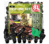 Instalguru Conector PE 16 mm Kit 81 Piezas Te Codo Unión Tapón Válvula Cierre Acoplamiento Rápido Adaptador 3/4'' Para Tubería Polietileno Riego Por Goteo Manguera Jardín Agrícola
