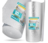 Instalguru Lámina Aislante de Aluminio Reflectante 3x0,5x10m Aislamiento de Techo Campistas Calor Térmico de Pared Rollo en Hoja Barrera Paneles Aislantes Termicos Protección Frío Furgonetas Ventana
