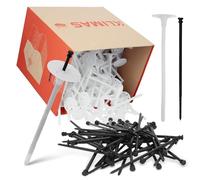 INSTALGURU LTX - Lot de 200 chevilles aislantes perforadas - Diámetro: 10 mm x 120 mm - Con clavo de plástico - Chevilles térmicas de poliestireno - Para WDVS VWS EPS