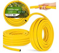 Instalguru Manguera de Jardín de 1/2", 20 m, Amarillo, Reforzada, 3 Capas, Resistente a Rayos UV, Flexible, para Riego, Jardinería, Lavado de Coche, Manguera Blindada