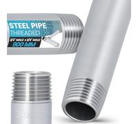 Instalguru Niple Acero Inoxidable 3/4'' Pulgada Rosca Macho 900 mm Extensión Tubo Cónico Conector Instalación Tubería Agua Presión Calefacción