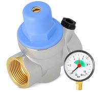 Instalguru Reductor De Presión Agua 3/4'' Con Manómetro Regulador Latón Para Agua Potable Válvula De Control Para Tuberías Domésticas Presión Red Sanitaria Interior