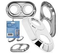 Instalguru Roseta Doble de 28 mm, Cubierta de Tubo de Radiador, Manguito de Cromo, Funda para Calefacción, Accesorios para Sistemas de Calefacción Central