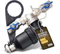 Instalguru Separador De Lodos Magnético 1 Pulgada DN25 Filtro Calefacción Purificador Agua Caliente Instalación Térmica Imán Neodimio Anticalcáreo