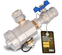 Instalguru Separador Magnético 3/4'' Pulgadas Filtro Lodos Calefacción Central Purificador Agua Cuerpo Latón Filtro Malla Acero Uso Doméstico Eficiencia Sostenida