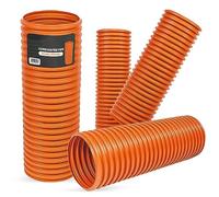 Instalguru - Tubo de alcantarillado ondulado DN315 kg, color naranja, polipropileno, 1000 mm