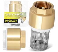 Instalguru Válvula De Retención Latón 1/2'' Válvula De Pie Bomba Succión Cesto Inox Filtro Para Bomba Suministro Fontanería Agua Repuestos Instalación