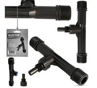 Instalguru Venturi Inyector Rosca exterior 1'' Mezclador Inyector Manguera de agua Tubo Automático Fertilizante Suministro Dispositivo de Distribución Sistema de riego por goteo Jardín Herramienta