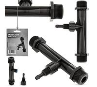Instalguru Venturi Inyector Rosca Externa 3/4'' Mezclador Inyector Manguera de Agua Tubo Automático Fertilizante Suministro Dispositivo de Distribución de Jardín Sistema de Riego por goteo Herramienta