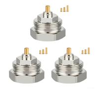 InstallationThermostatic Head Adapter Kit (3 pcs): M30×1.0 a M30×1.5 Rosca Convertidor para Integración de Termostato Inteligente - Latón macizo, Acabado Cromado, Se adapta