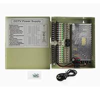InstallerCCTV - Fuente de alimentación de 4 Canales, Fuente de alimentación distribuida para Sistema de Seguridad CCTV DVR y cámaras, Salida 12 V 12 A 29 A máximo
