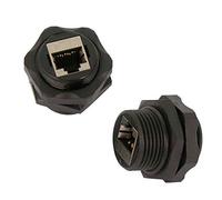 Installerparts CAT 6 RJ45 blindado industrial Panel Mount Bulkhead hembra/hembra alimentación Thru acoplador