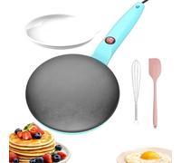 Instant 8" Electric Crepe Maker Quick Heat,Fully Automatic Pancakes Pan, Nonstick Portable Pancakes Griddle,Pancakes Tortillas Perfect for Kitchen Breakfast (Blue)