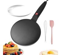 Instant 8" Electric Crepe Maker Quick Heat,Fully Automatic Pancakes Pan, Nonstick Portable Pancakes Griddle,Pancakes Tortillas Perfect for Kitchen Breakfast (Black)