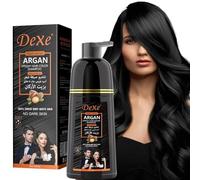 Instant Black Hair Shampoo 420ml - Champú semipermanente de tinte negro para cabello natural, dura 30 días, fórmula de acción rápida para hombres y mujeres (Natural Black)
