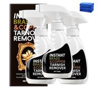 Instant Brass Tarnish Remover Spray, Metal Polish Cleaner, 120ml，3pcs