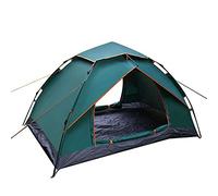 Instant Camping Tents, 2-3 Person Hiking Tent, Automatic Double Layer Waterproof Hydraulic Tent with 2 Doors Ventilated Mesh Window, 3 Seasons Easy Setup Pop Up Demo Tent for Outdoor Activities