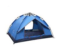 Instant Camping Tents, 2-3 Person Hiking Tent, Automatic Double Layer Waterproof Hydraulic Tent with 2 Doors Ventilated Mesh Window, 3 Seasons Easy Setup Pop Up Demo Tent for Outdoor Activities
