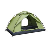 Instant Camping Tents, 2-3 Person Hiking Tent, Automatic Double Layer Waterproof Hydraulic Tent with 2 Doors Ventilated Mesh Window, 3 Seasons Easy Setup Pop Up Demo Tent for Outdoor Activities
