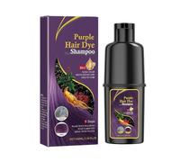 Instant Hair Dye Shampoo 3 En 1, Champú de Color Para el Cabello Instantáneo, Hair Color, Champú Color Tinte Pelo Barba Champu Canas Instantáneo, Colores naturales, Unisex（Purple）