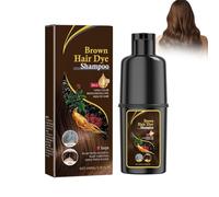 Instant Hair Dye Shampoo 3 En 1, Champú de Color Para el Cabello Instantáneo, Hair Color, Champú Color Tinte Pelo Barba Champu Canas Instantáneo, Colores naturales, Unisex（Brown）