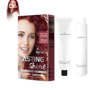 Instant Hair Dye Shampoo, Hair Color, Tinte para el Pelo, Champú Color Tinte Pelo Barba Champu Canas Instantáneo, Cubre Canas, Crema Tinte Coloración Temporal, Para Todos Los Tonos-Raspberry Red