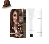Instant Hair Dye Shampoo, Hair Color, Tinte para el Pelo, Champú Color Tinte Pelo Barba Champu Canas Instantáneo, Cubre Canas, Crema Tinte Coloración Temporal, Para Todos Los Tonos-Brown