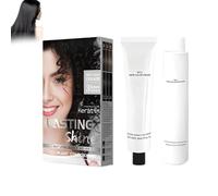 Instant Hair Dye Shampoo, Hair Color, Tinte para el Pelo, Champú Color Tinte Pelo Barba Champu Canas Instantáneo, Cubre Canas, Crema Tinte Coloración Temporal, Para Todos Los Tonos-Black