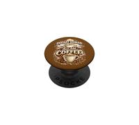 Instant Human Just Add Coffee Funny Cafeine Quote PopSockets PopGrip Adhesivo