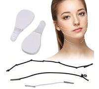 Instant Invisible Face, Neck and Eye Lift, 40 unidades de recambio, en forma de V, cinta adhesiva invisible fina para la cara, herramientas de maquillaje para la cara