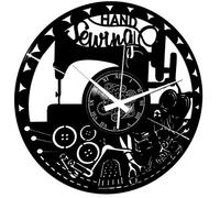Instant Karma Clocks | Reloj de Pared con Máquina de Coser y Accesorios de Costura | Silencioso sin tictac | Decoración Creativa para Modistas y Amantes del DIY