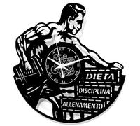 Instant Karma Clocks | Reloj de Pared de Culturismo | Motivación Fitness con Texto Dieta Disciplina Entrenamiento para entusiastas del Gimnasio y el Culturismo