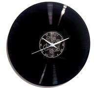 Instant Karma Clocks | Reloj de Pared de diseño Minimalista | Esfera con Engranajes sobre Disco de Vinilo Musical | Elegancia Vintage y Moderna para Cualquier Ambiente