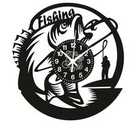 Instant Karma Clocks | Reloj de Pared de Pesca Deportiva | Diseño Pescador | Decoración casa Lago | Idea Regalo