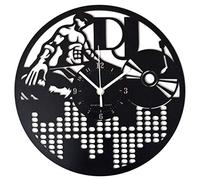 Instant Karma Clocks | Reloj de Pared DJ Música | Diseño Moderno Vinilo Ecualizador | Decoración Decorativa Club Discoteca | Idea Regalo para músicos