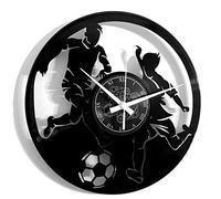 Instant Karma Clocks | Reloj de Pared Jugadores de Fútbol con Balón | Diseño Deportivo para Aficionados del Deporte Rey Dormitorio, Oficina, Estudio, Cocina, Salón