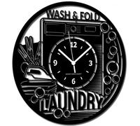 Instant Karma Clocks | Reloj de Pared | Lavandería | Lavadora | Cuarto de lavandería | Paños | Equipo Tienda Lavasecco