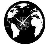 Instant Karma Clocks | Reloj de Pared Mapa del Mundo | Diseño Moderno Silencioso con Mecanismo Preciso | Decoración Original Dormitorio, Oficina, Estudio, Cocina, Salón