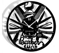 Instant Karma Clocks | Reloj de Pared | Peluquería | Barbería | Motivos de Barber Shop | Idea de Regalo para Tienda (Negro B1)