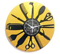 Instant Karma Clocks | Reloj de Pared | Peluquería | Barbería | Motivos de Barber Shop (Negro y Oro B5)