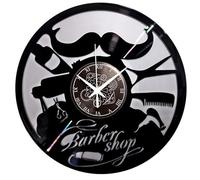 Instant Karma Clocks | Reloj de Pared | Peluquería | Barbería | Motivos de Barber Shop (Negro y Plata B2)