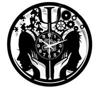 Instant Karma Clocks | Reloj de Pared Psicología Símbolo PSI | Decoración para Psicólogos y Estudiantes | Idea Regalo Doctor Psiquiatría