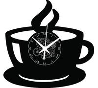 Instant Karma Clocks | Reloj de Pared Taza de Café | Movimiento Silencioso | Decoración Original para Baristas y Amantes del Café