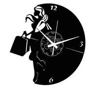Instant Karma Clocks | Reloj de Pared Temático de Compras con Silueta Femenina | Silencioso sin tictac | Decoración Moderna para Tiendas y Vestidores
