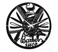 Instant Karma Clocks Reloj de Pared Vinilo para Barbería Peluquería Cabello Salón de Belleza, Negro