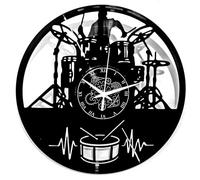 Instant Karma Clocks - Reloj de Vinilo de Pared, Idea Regalo Vintage Hecho a Mano, Guitarra Musical, Teclado de batería, Grupo Musical, Rock Metal