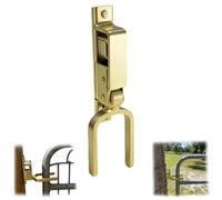 Instant Locking Gate Latch, Gate Locks for Outdoor Fence, Heavy-Duty One-Hand Gates Latch for Farm Fence, Automatic Spring Lock, Rust-Resistant Steel, Easy Install on Wood Metal Pipe Gates (1pcs)