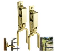 Instant Locking Gate Latch, Gate Locks for Outdoor Fence, Heavy-Duty One-Hand Gates Latch for Farm Fence, Automatic Spring Lock, Rust-Resistant Steel, Easy Install on Wood Metal Pipe Gates (2pcs)
