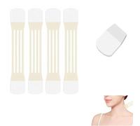 Instant Neck Lift Tape, Invisible Neck Lift Tape for Women, Reusable and Waterproof, for Necks Face Jaw, Improve Fine Lines (4Elastic Bands+20Replacement Tapes)